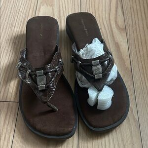 Fashion Bug Dark Brown Women Sandals